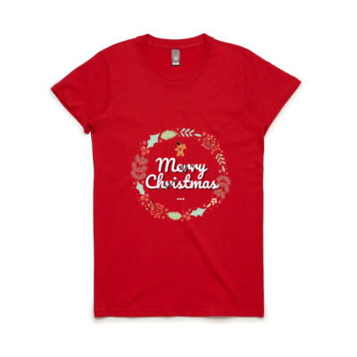 Blue Illustrated Christmas T-Shirt Thumbnail